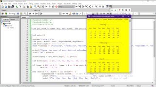 c program to make a calendar  Easiest way  Step by step [upl. by Aisyram419]