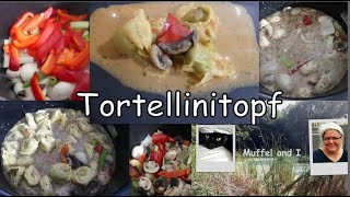 vegetarischer Champignon Tortellinitopf in einer Frischkäsesoße [upl. by Doowle488]