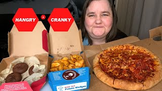 Dominos Pepperoni Pizza MUKBANG  Medium Deal for One  EAT WITH ME [upl. by Solegnave]