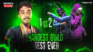 Live Guild Test 1 VS 2 PcMobile Guild Recruitment  Dum H Tho Aja   Garena Free Fire [upl. by Rolyat]