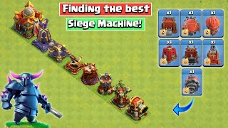 Town Hall 16 Max Defense Vs Every Max Siege Machine  Clash of Clans [upl. by Garihc]