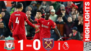 Highlights Liverpool 10 West Ham  Sadio scores to stop the Hammers [upl. by Cammy]