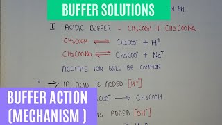 Buffer Action  Acidic and basic buffer Action  how buffer resist pH change [upl. by Federico111]