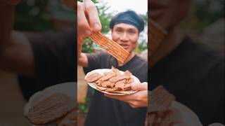 Làm bim bim từ cây chuối katunguyen shorts food viralvideo xuhuong danhchoban [upl. by Heringer]