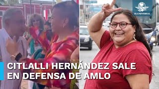 Citlalli Hernández defiende a AMLO por comentarios transfóbicos a Salma Luévano [upl. by Nwavahs284]