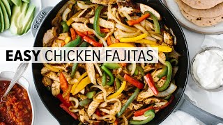 CHICKEN FAJITAS  the best easy mexican recipe  homemade seasoning [upl. by Anstice]