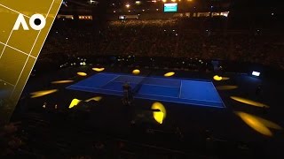 Rod Laver Arena light show  Night 1  Australian Open 2017 [upl. by Bickart]