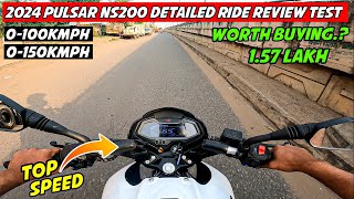 2024 Pulsar NS200 Top Speed Test  Detailed Ride Review  King of 200cc bike [upl. by Jak]