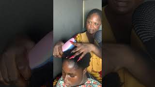 ASMR gum cracking scratching  scalp greasing and massage on my sister [upl. by Eirahs]