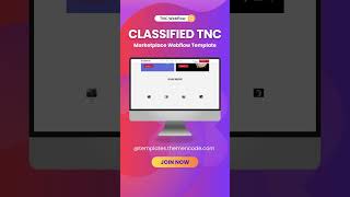 CLASSIFIED TNC  Marketplace Webflow Template [upl. by Assenay]