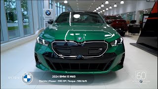 BMW i5 M60 2024  Isle of Man Green  Silverstone IIAtlas Grey Merino Leather [upl. by Annanhoj]