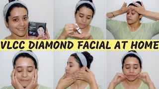 VLCC Diamond Facial Kit STEP BY STEP DEMO amp REVIEW  घर पे Diamond फेशियल  Just another girl [upl. by Rikki354]