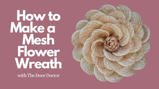 How to Make a Flower Wreath Easy Wreath How To Wreath Tutorial Flower Wreath DIY [upl. by Nyladgam]