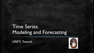 Gretl Tutorial 6 Modeling and Forecasting Time Series Data [upl. by Adnylem431]