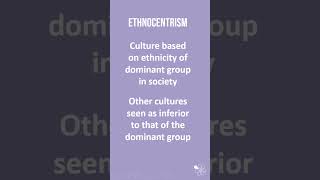 Ethnocentrism  60 Second Sociology Culture and Identity [upl. by Artekal]