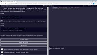 Basic JavaScript 26111  Concatenating Strings with Plus Operator [upl. by Lichtenfeld]