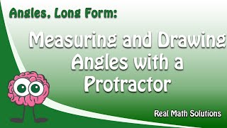 Measuring and Drawing Angles with a Protractor [upl. by Yelhsa]