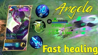 ANGELA FAST HEALING  BUILD ITEMS  MLBB  ANGELA GAMEPLAY [upl. by Ramonda]