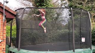 15 FULL TWIST ON MY TRAMPOLINE ❤️ GYMNAST KARINA DOES GYMNASTICS ❤️ [upl. by Fisa410]