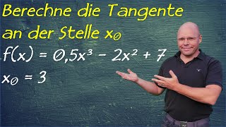 Tangente an Funktion berechnen  einfach erklärt [upl. by Leahcin]