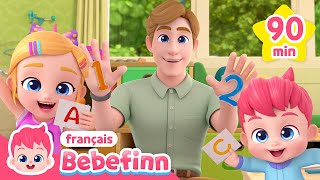 Apprenez les Chiffres ABC et Premiers Mots  Comptines  Bebefinn français👶Chansons pour Enfants [upl. by Eilyah]