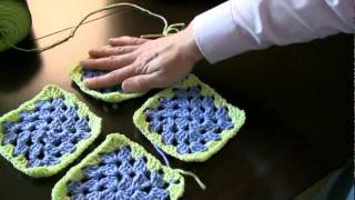 How To Attach Granny Squares  Method 1 Part 1 of 2 [upl. by Verla]