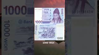 South Korea  1000 Won collecting money notes banknotes asia korea southkorea [upl. by Pedrotti]