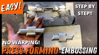 How To Make A Press Form  Embossing Sheet Metal Using Basic Tools [upl. by Ynatirb]