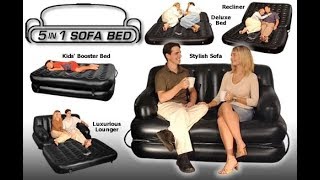 Black 5 In 1 Sofa Inflatable Bestway Air Bed  Sale Bazzar [upl. by Alexine375]