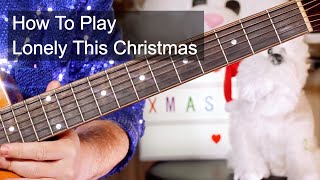 Lonely This Christmas Mud Acoustic Guitar Lesson [upl. by Truitt788]