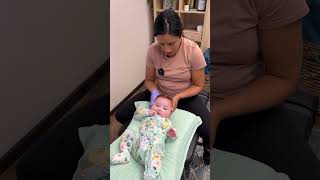 Part 1 Baby gets help for her flat head and tight neck after favoring one side chiro chiropractor [upl. by Yves46]