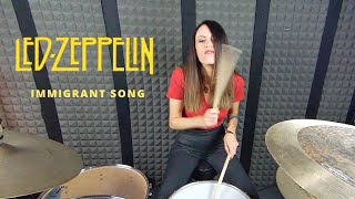 IMMIGRANT SONG  LED ZEPPELIN  DRUM COVER  Annalia Duranti [upl. by Otho]