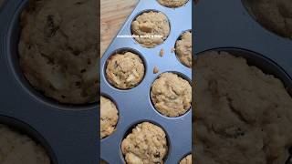 Apple and Sultana Muffins veganbaking muffins applemuffins sweetmuffins recipe veganeats [upl. by Atsirc]