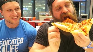 One Bite Pizza Eating Contest vs Harley Epic Meal Time [upl. by Amye]