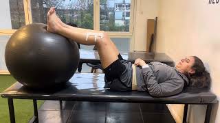 Isometricos con pelota y flexión de rodilla [upl. by Latrena]