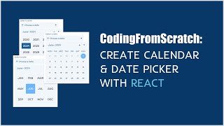 Create Calendar amp Date Picker with React [upl. by Sivle]