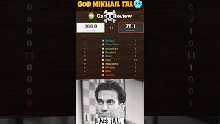 100  Accuracy Magician Of Riga Mikhail Tal mikhailtal chess chessedit shorts trend chessmen [upl. by Libbi455]