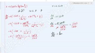 ex56 Differentiation of Parametric Eq chap 5 STD 12 MATHS [upl. by Manuela]