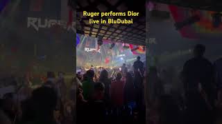 Nigerian artist Ruger performs Dior live in Dubai afrobeat dubai music shorts africa concert [upl. by Llenyl]