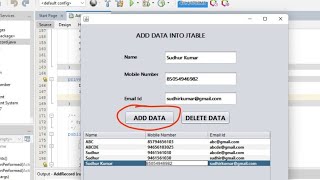 JAVA Swing Tutorial  How To Add A Row To JTable From JTextFields in Java NetBeans WithSource Code [upl. by Hgielrac]