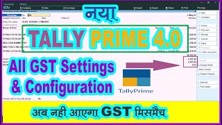 New Tally Prime 40  GST Details Settings in Tally Prime 40  GST Returns in Tally Prime 40 [upl. by Marlea809]