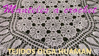 MANTELES TEJIDOS A CROCHET POR TEJIDOS OLGA HUAMAN [upl. by Procto]