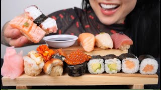 SUSHI PLATTER ASMR EATING SOUNDS NO TALKING  SASASMR [upl. by Halyak599]