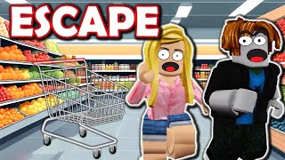 Trapped in a Grocery Store with my Sister ROBLOX  Escape the Supermarket Bro and Sis [upl. by Hanimay]