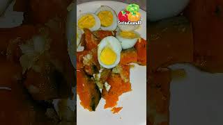 Auyama y huevos hervidos con un toque de ajo sofrito en aceite de oliva QuéComerHoy [upl. by Columbine]