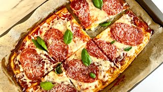 COTTAGE CHEESE FLATBREAD PIZZA Pepperoni Keto Pizza Cottage Cheese Pizza Crust [upl. by Mordecai]