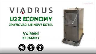 VIADRUS U22 Economy  instrukážní video vyjímání keramiky z kotle [upl. by Aicul589]