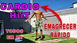 CARDIO HIIT PARA EMAGRECER RÁPIDO EM CASA SEM EQUIPAMENTOS [upl. by Noletta]