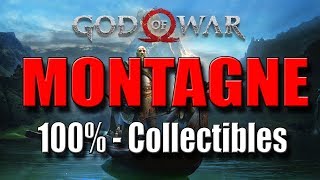 GOD OF WAR  MONTAGNE  100 Collectibles [upl. by Oner]