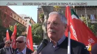 Scioperi senza fine Landini in prima fila a Palermo [upl. by Chao859]